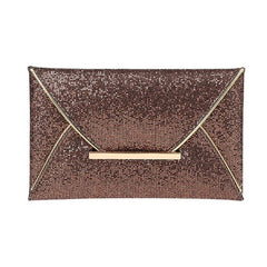 Sequin glitter clutch Champagne
