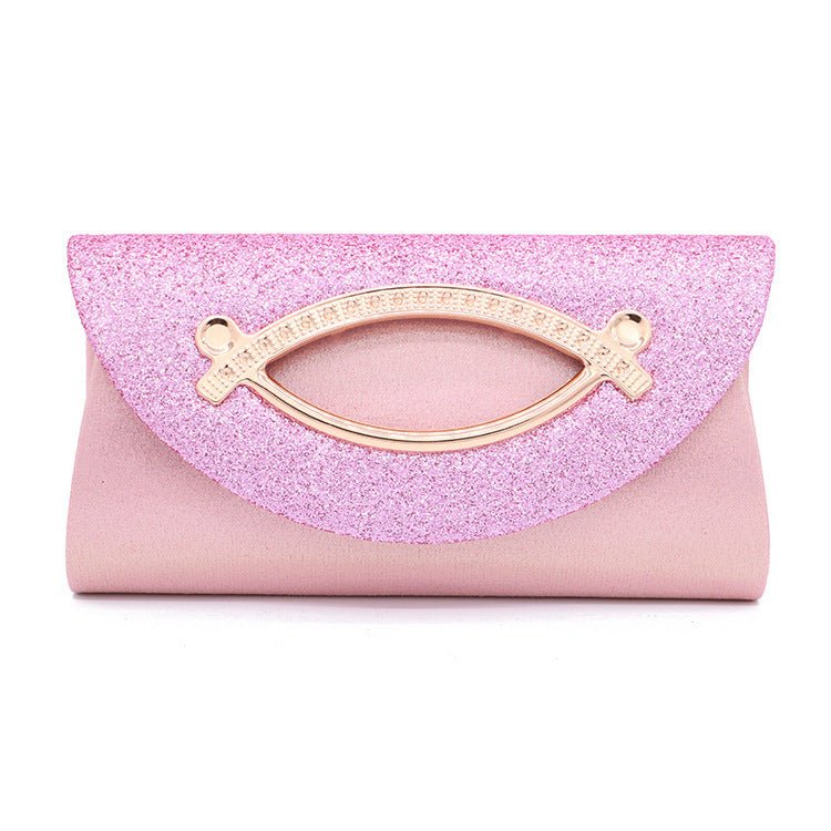 Sequined ladies clutch Pink