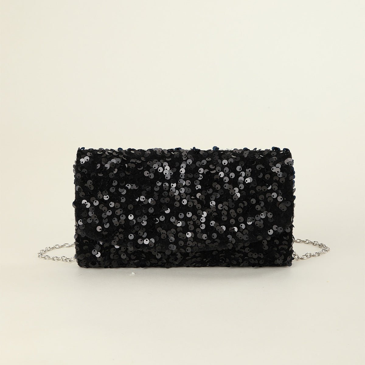 Sequins Glitter Chain Women's New Party Dinner Bag Black