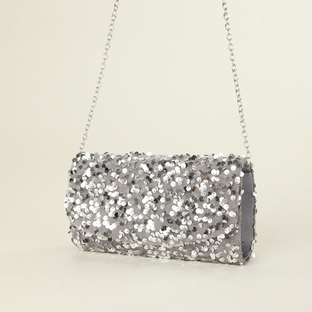 Sequins Glitter Chain Women's New Party Dinner Bag Black