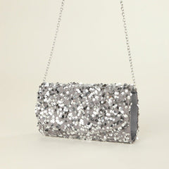 Sequins Glitter Chain Women's New Party Dinner Bag Black