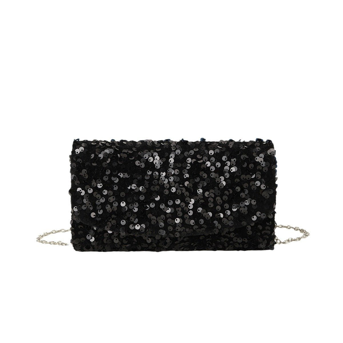 Sequins Glitter Chain Women's New Party Dinner Bag Black