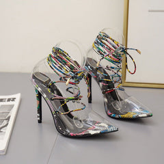Sexy fashion high heel sandals Black