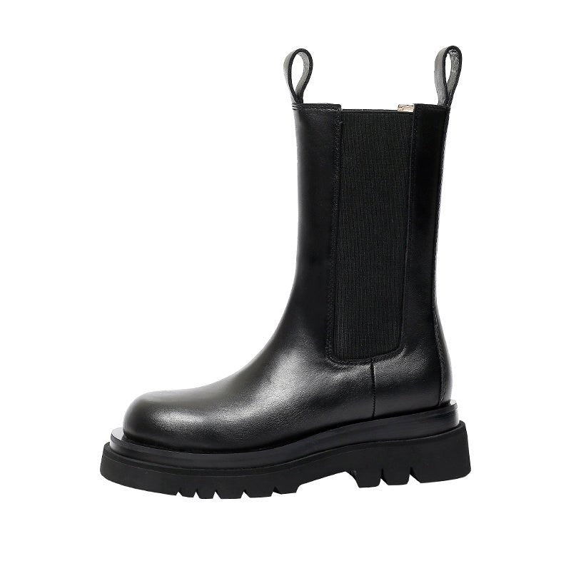 Short boots women Martin boots Black high