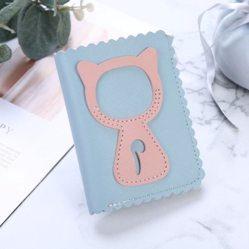 Short clutch wallet Blue