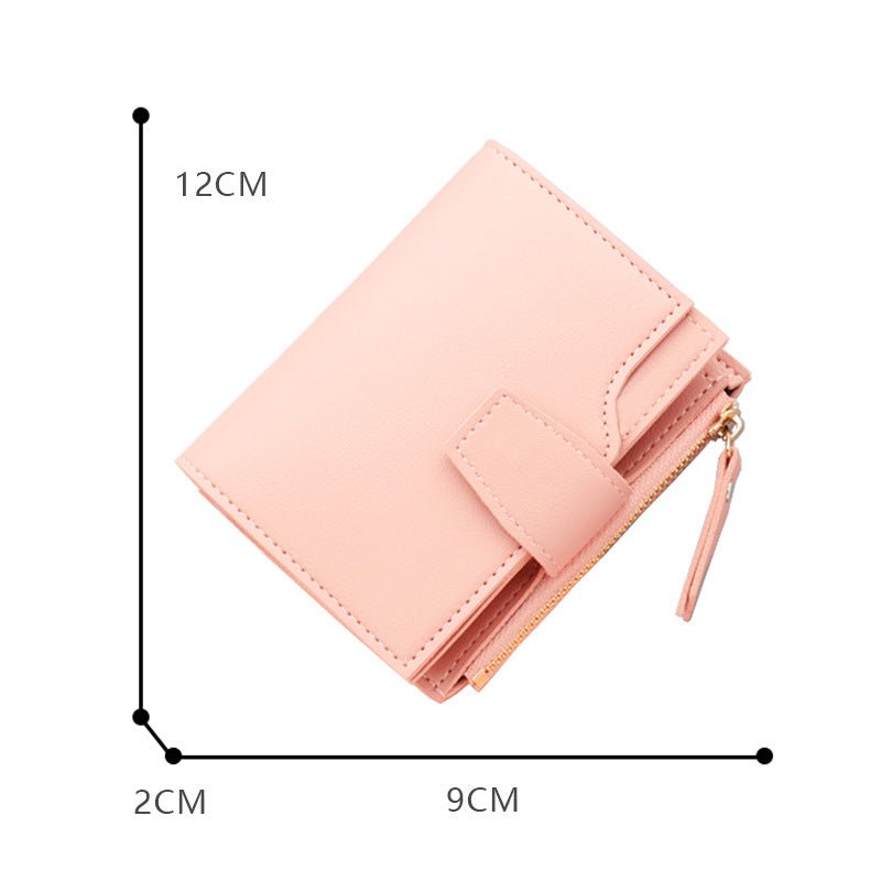 Short Multiple Card Slots Women's Wallet With Zipper 13843 Short Black