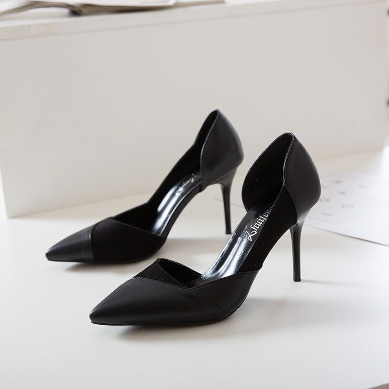 Side stitching low heels 34