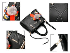 Simple Fashion Clutch & Shoulder Messenger Bag Black