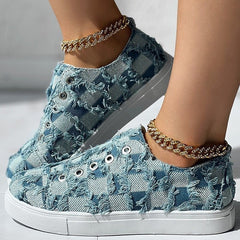 Slip On Your Comfort with Denim Casual Comfort Meets Style Shoes Black