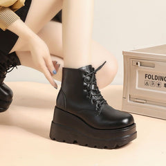 Small Height - Increasing Martian Boots for Women Black Yogon