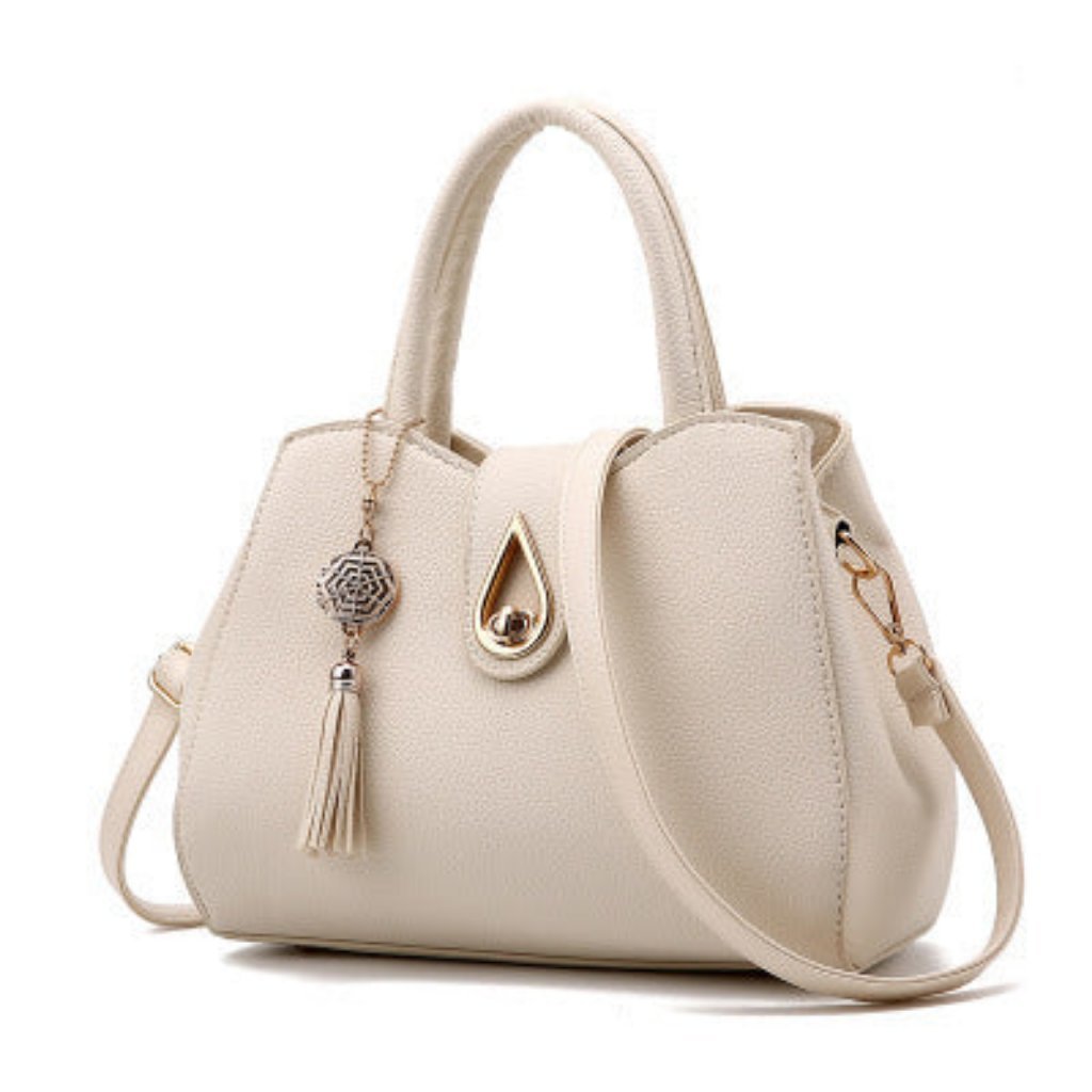 SMOOZA Luxury Clutch - Designer Tassel Handbag & Shoulder Bag Beige