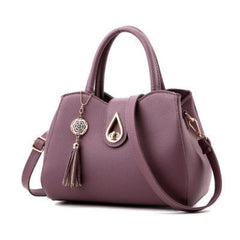 SMOOZA Luxury Clutch - Designer Tassel Handbag & Shoulder Bag Purple