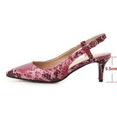 Snake - Shaped Pointed Baotou Sandals gules