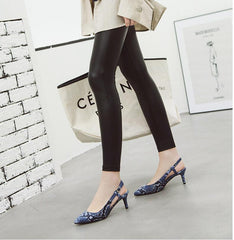 Snake - Shaped Pointed Baotou Sandals blue