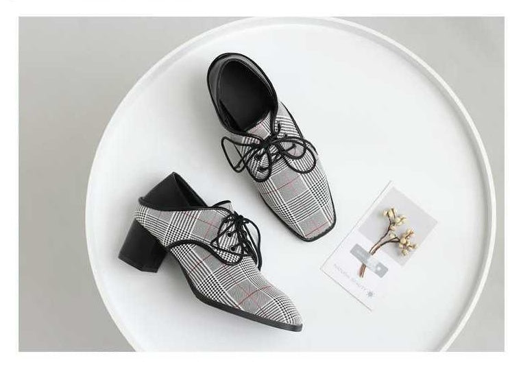 Spring New Single Shoes – Women’s Lazy Lace - Up Shoes Black