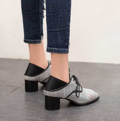 Spring New Single Shoes – Women’s Lazy Lace - Up Shoes Black