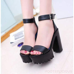 Spring & Summer Fish Mouth Sandals – Sexy Super High Heel with Thick Heel Support 34