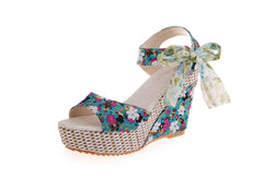 Spring & Summer Sexy Open - Toe Wedge Sandals – Black Women’s Sandals Blue