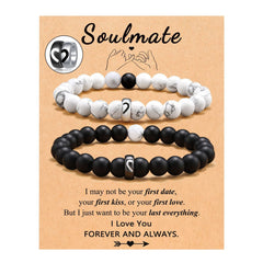 Stainless Steel Lettering Love Suit Bracelet for Couples Style 9
