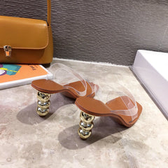 Stiletto High Heel Sandals – Elevate Your Elegance Brown