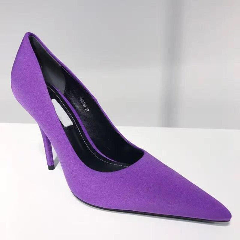 Stiletto High Heel Women's Shoes – Timeless Elegance and Style Purple