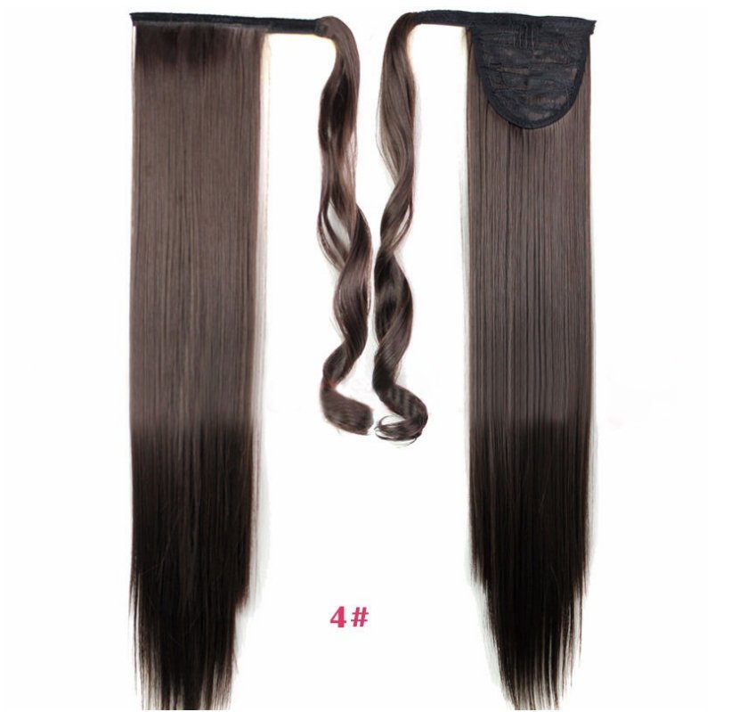 Straight Velcro Wig Ponytail Invisible Hair Extension 4