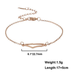 Stylish Pendant Stainless Steel Bracelet: Fashionable Elegance Rose Gold