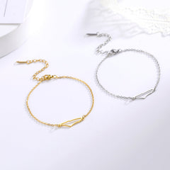 Stylish Pendant Stainless Steel Bracelet: Fashionable Elegance Gold