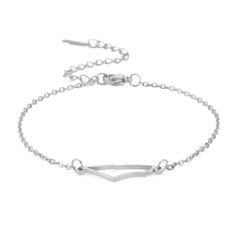 Stylish Pendant Stainless Steel Bracelet: Fashionable Elegance Gold
