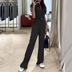 Summer Chic Sleeveless Top & Trousers Set Black