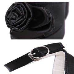 Summer New Thick Heel Waterproof Platform High Heel Black