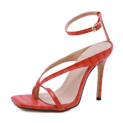 Super high - heeled slippers Red