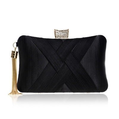 Tassel Clutch Bag Black B