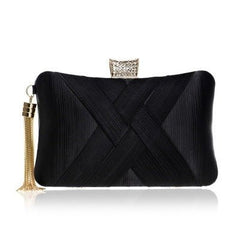 Tassel Clutch Bag Black B