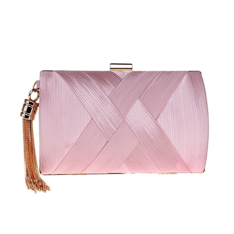 Tassel Clutch Bag Pink