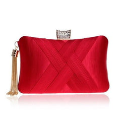Tassel Clutch Bag Red