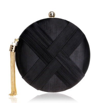 Tassel Clutch Bag A black