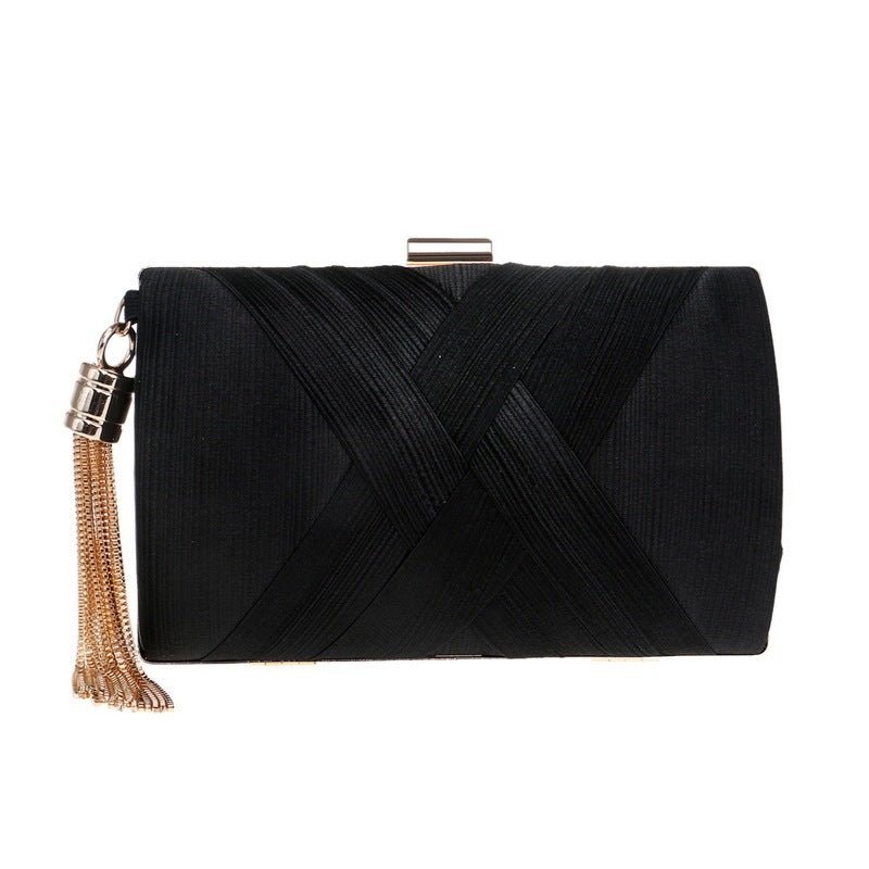 Tassel Clutch Bag black