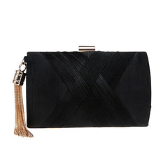 Tassel Clutch Bag black
