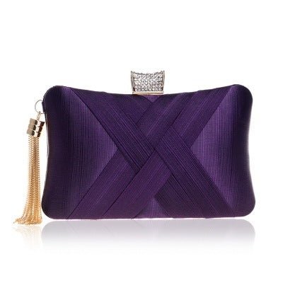 Tassel Clutch Bag Purple