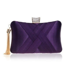 Tassel Clutch Bag Purple