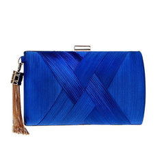 Tassel Clutch Bag blue