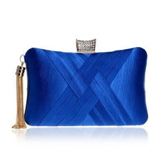 Tassel Clutch Bag Blue B