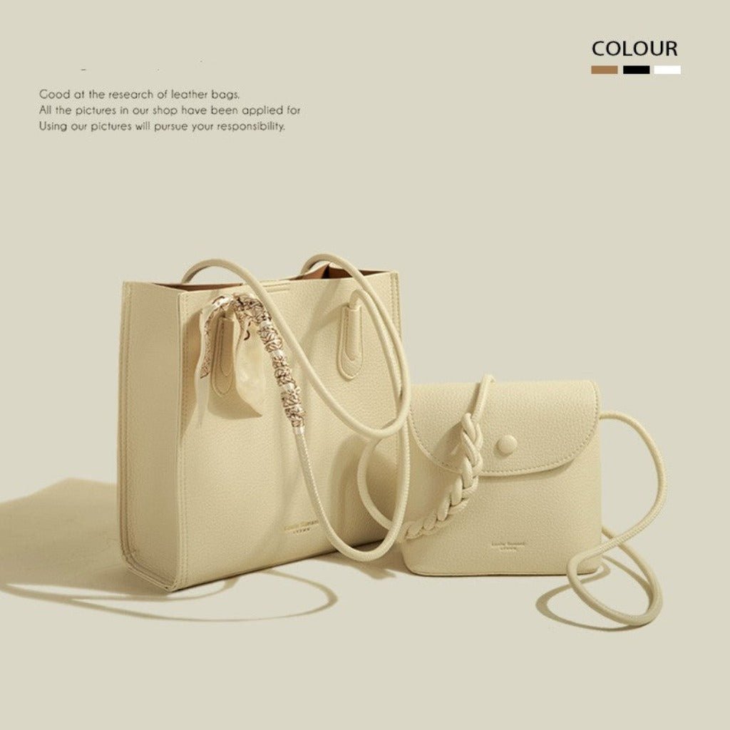 Texture Combo Bags: All - Matching and Large Capacity White