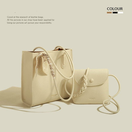 Texture Combo Bags: All - Matching and Large Capacity White