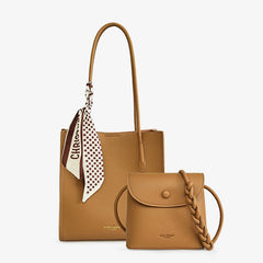 Texture Combo Bags: All - Matching and Large Capacity Brown