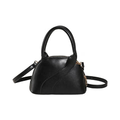 Textured Special - interest Design Shell Bag Handbag Black