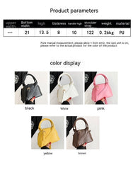 Textured Special - interest Design Shell Bag Handbag Yellow