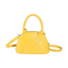 Textured Special - interest Design Shell Bag Handbag Yellow