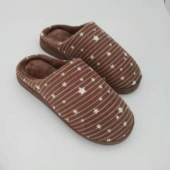 Thermal Fleece - lined Non - slip Slippers for Rainy Days Winter Bliss Coffee Starry Style